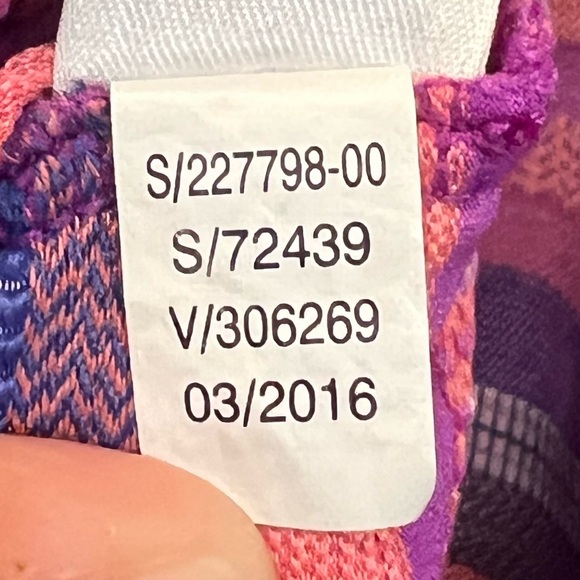 Athleta Tulum T Back Swimsuit Tankini Tank Top Pink Purple - Picture 3 of 6